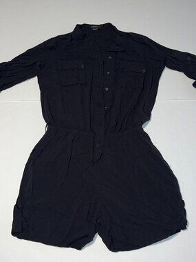 BCBG Maxazria women's black lightweight romper size small